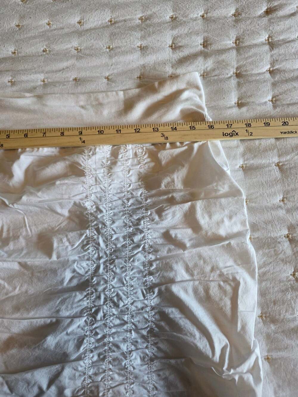 Wearables Women's White Ruched Cotton Mini Skirt Size Small - Picture 3 of 5